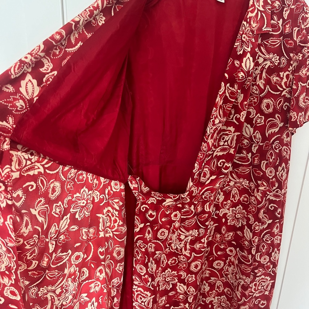 Talbots red wrap dress - Picture 8 of 8